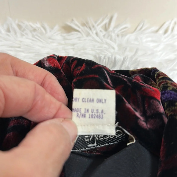 Vintage Bryan Emerson Crushed Velvet Cropped Jacket - Picture 11 of 12